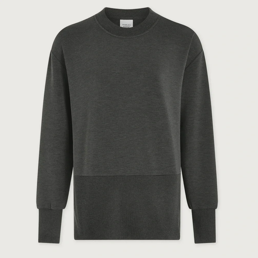 Varley Lowry Sweat doublesoft sweatshirt olive marl green like new large - Picture 3 of 14